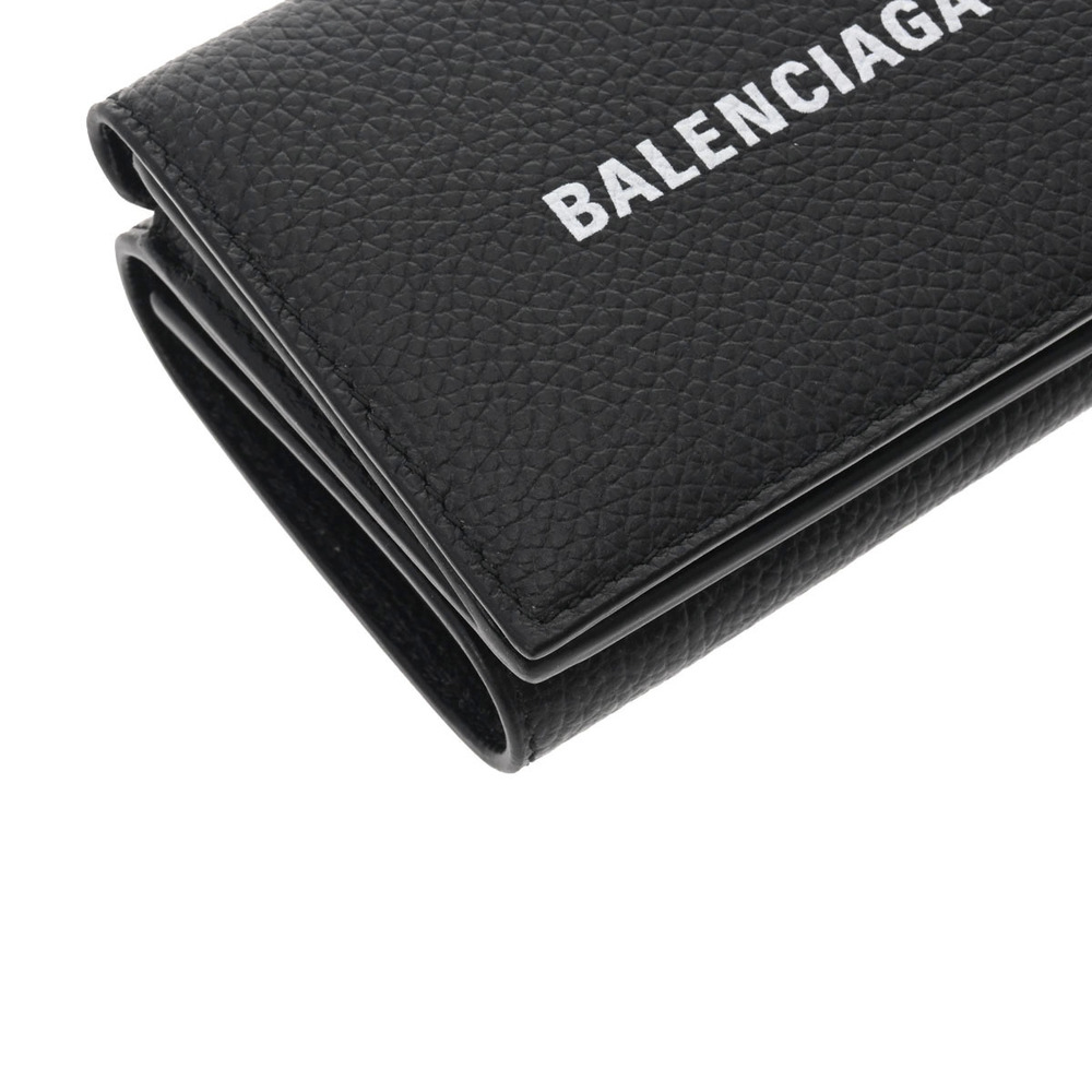 Balenciaga Cash Calfskin Compact Black fold Wallet Tri - Picture 4 of 12